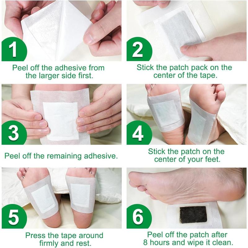 Natural Detox Foot Patches 10-50Pcs/Bag Stress Relief Feet Deep Sleep Herbal Detox Sticker Relieve Stress for Foot Care Tools