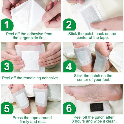 Natural Detox Foot Patches 10-50Pcs/Bag Stress Relief Feet Deep Sleep Herbal Detox Sticker Relieve Stress for Foot Care Tools