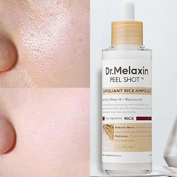 Dr. Melaxin White and Black Rice Exfoliating Hydrating Serum Moisturizing Rice Toner Gentle Exfoliation Serum Korean Skin Care